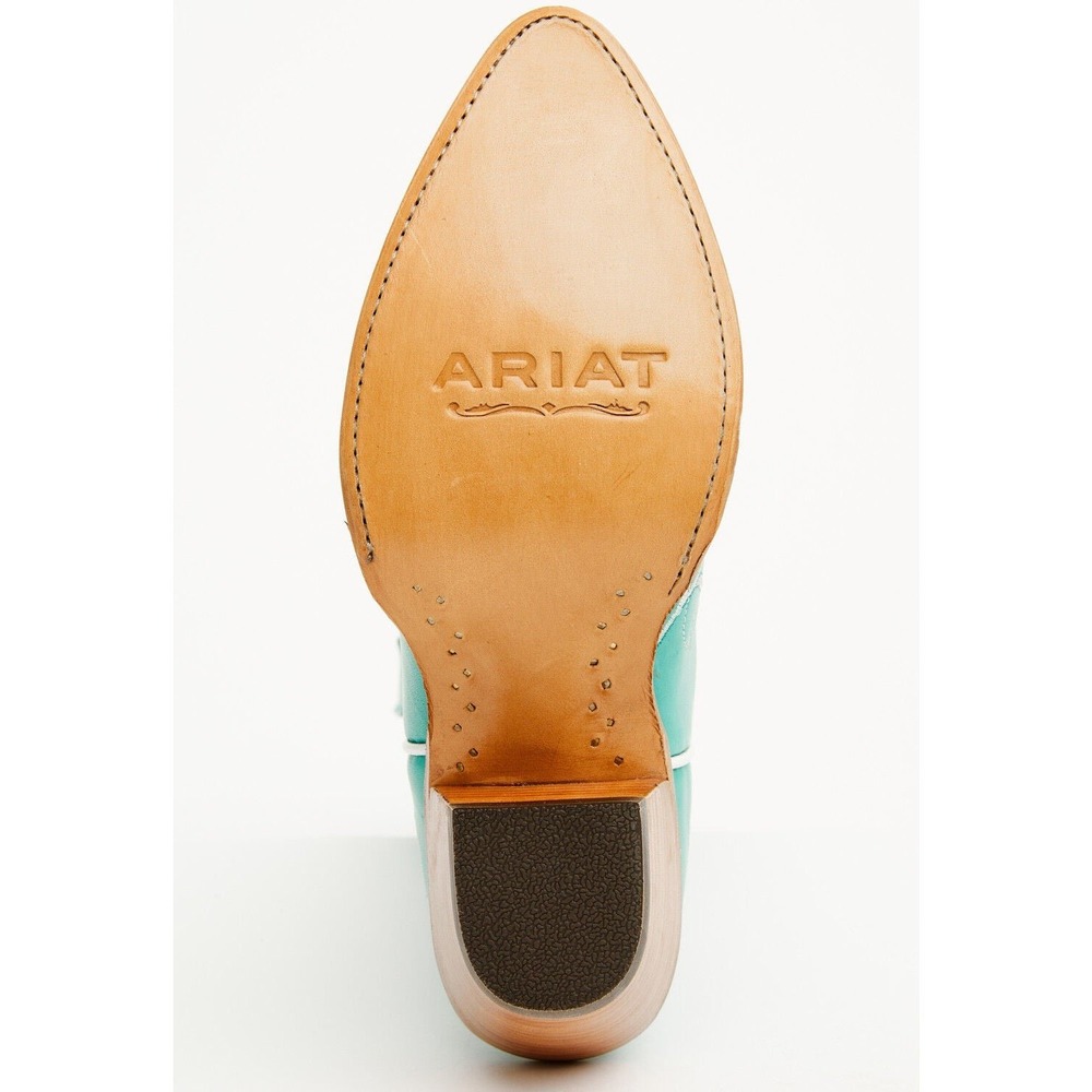 Ariat Romance Floral Embroidered Boho Turquoise Tall Western Boots Women's 9 - Picture 7 of 15